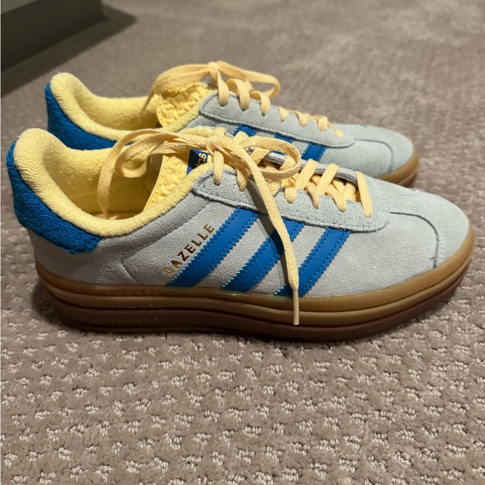 Adidas Gazelle Blue and Yellow Sneakers